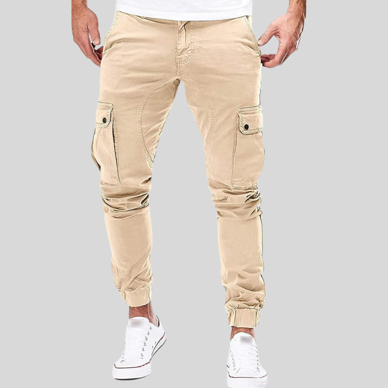 Mannen - Slim Fit Cargo Broek - Comfortabel Katoen - Trendy Werk- en Vrijetijdskleding