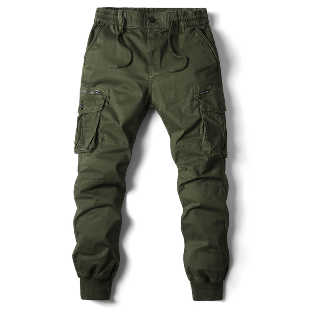 Tactische cargo broek met elastiek in de taille