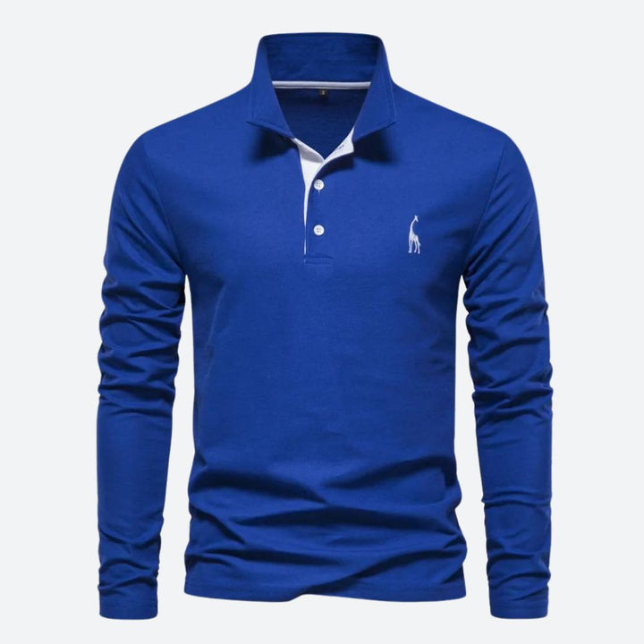 Heren - Casual Polo Shirt - Hoogwaardig Katoen, Lange Mouwen - Stijlvol en Comfortabel voor Elke Gelegenheid