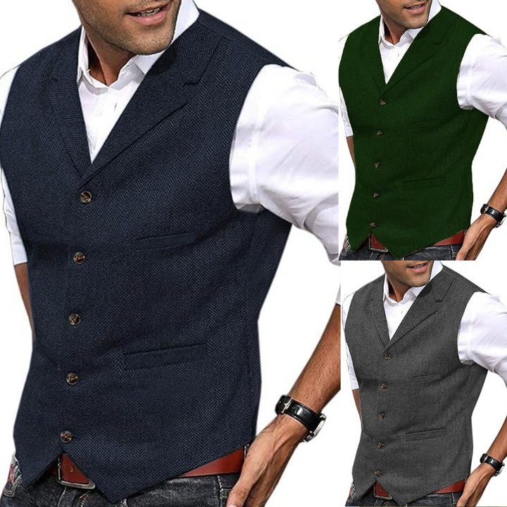 Heren - Stijlvol vintage gilet - Perfect voor elke gelegenheid - Comfortabel en modieus - Vintage gilet voor mannen
