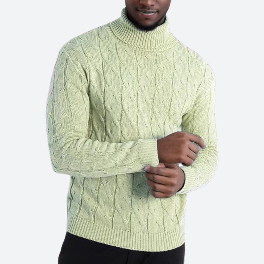 Heren – Pullover – Mit verdrehtem Rundhalsausschnitt – Stylischer, bequemer Strickpullover für jeden Anlass