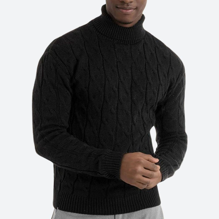 Heren – Pullover – Mit verdrehtem Rundhalsausschnitt – Stylischer, bequemer Strickpullover für jeden Anlass