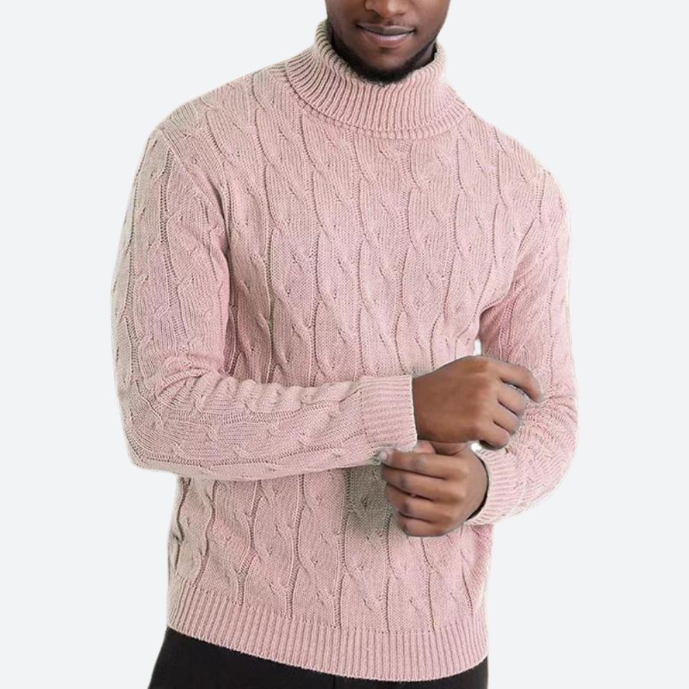 Heren – Pullover – Mit verdrehtem Rundhalsausschnitt – Stylischer, bequemer Strickpullover für jeden Anlass