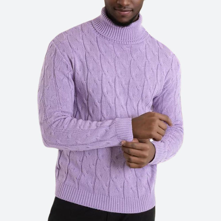 Heren – Pullover – Mit verdrehtem Rundhalsausschnitt – Stylischer, bequemer Strickpullover für jeden Anlass