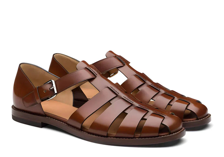 Heren - Leren herensandalen - Comfortabele en stijlvolle sandaal - Perfect voor de zomer