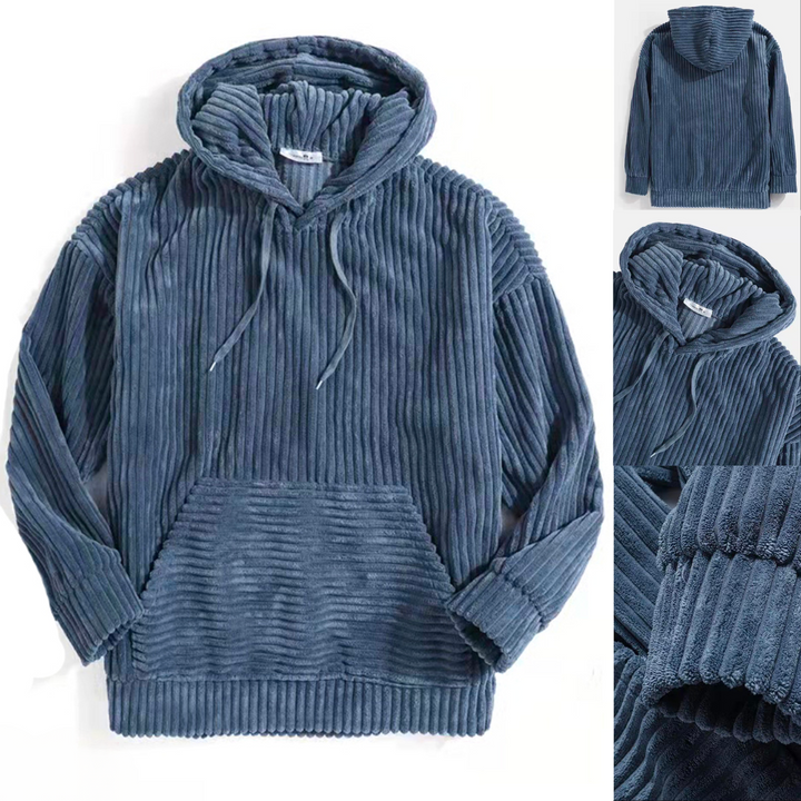 Heren corduroy hoodie