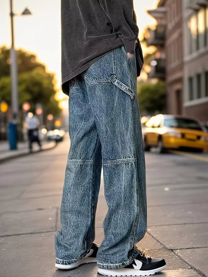 Katoenen jeans baggy broek