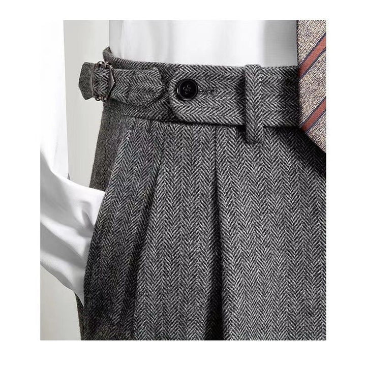 Heren - Vrijetijdsbroek - Tweed - Comfortabele en Stijlvolle Broek voor Vrijetijdgebruik - Ideaal voor Elke Gelegenheid