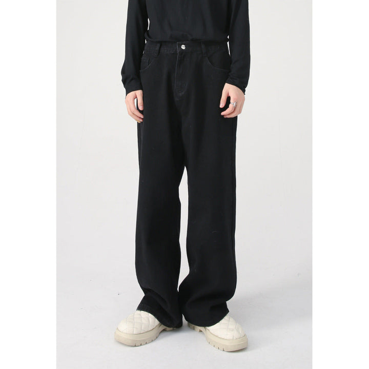 elastische rechte baggy broek