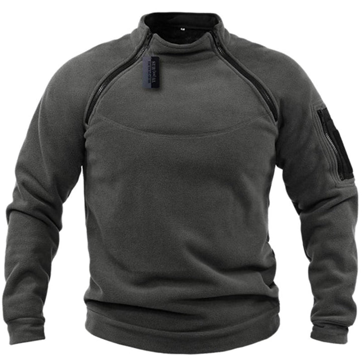 Heren - Fleece Trui - Militaire Stijl - Comfortabele en Warme Bovenkleding