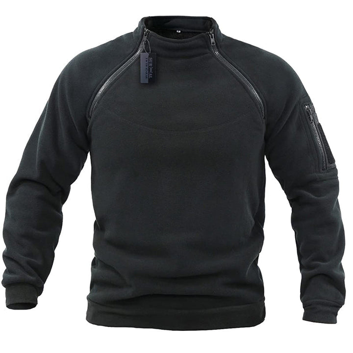 Heren - Fleece Trui - Militaire Stijl - Comfortabele en Warme Bovenkleding