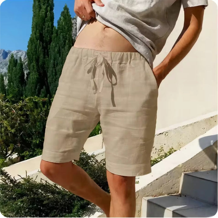 Heren - Strandshort - Klassiek Linnen - Comfortabele Zomermode