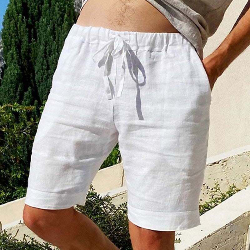 Heren - Strandshort - Klassiek Linnen - Comfortabele Zomermode