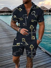 Heren - Casual zomerset - met grafische prints - Perfect voor elke gelegenheid