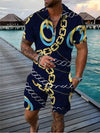 Heren - Casual zomerset - met grafische prints - Perfect voor elke gelegenheid