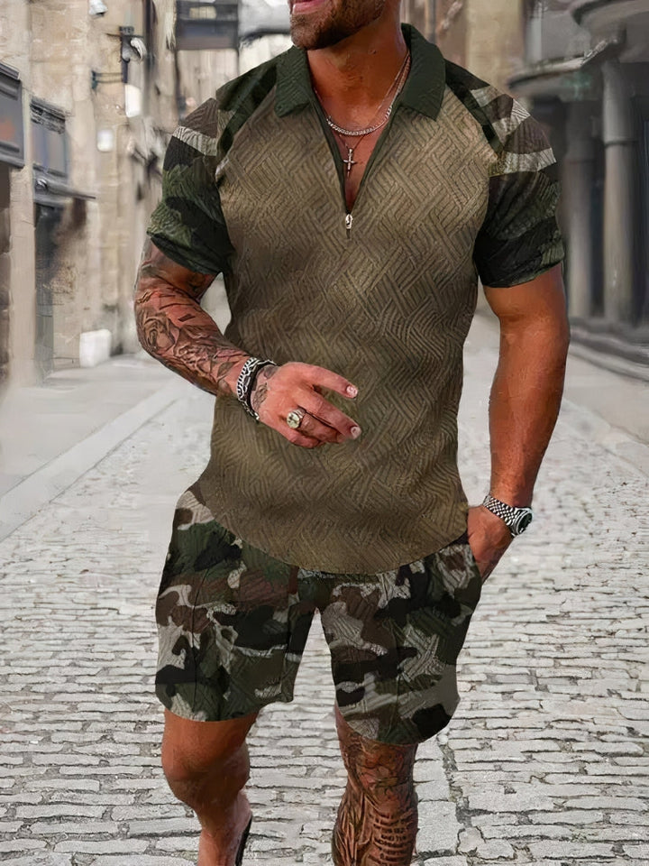 Heren - Casual zomerset - met grafische prints - Perfect voor elke gelegenheid