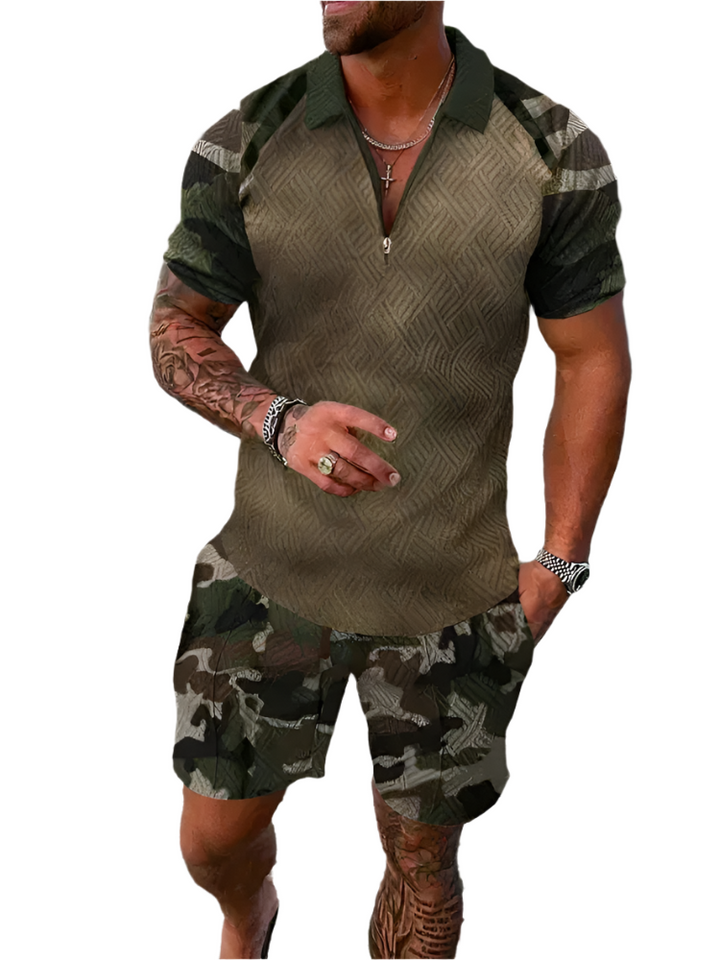 Heren - Casual zomerset - met grafische prints - Perfect voor elke gelegenheid