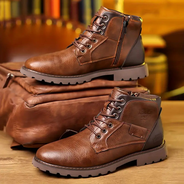 Stafford - Leather Boots with Zip