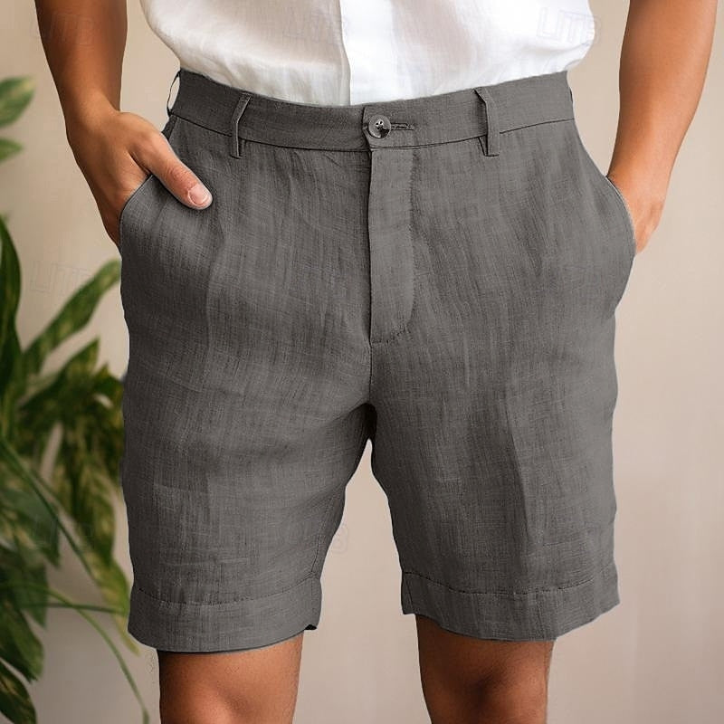 Heren - Linnen Shorts - Modieus en Ademend - Zomer Kleding