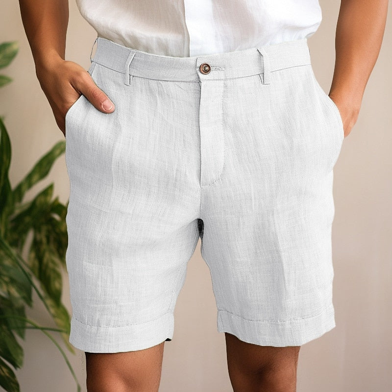 Heren - Linnen Shorts - Modieus en Ademend - Zomer Kleding