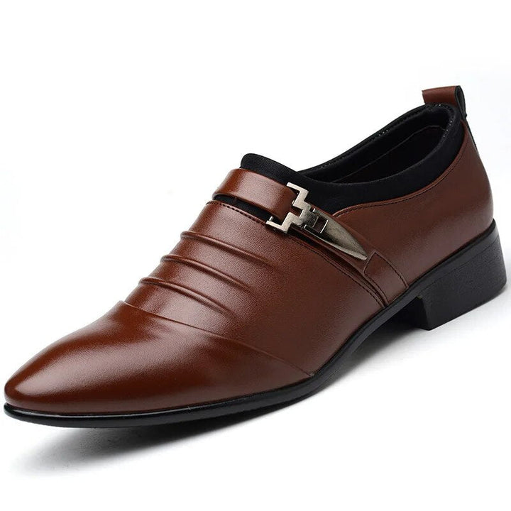 Stafford - Buckle Design Leather Shoes for Men