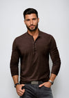 Henley shirt voor heren met lange mouwen