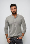 Henley shirt voor heren met lange mouwen