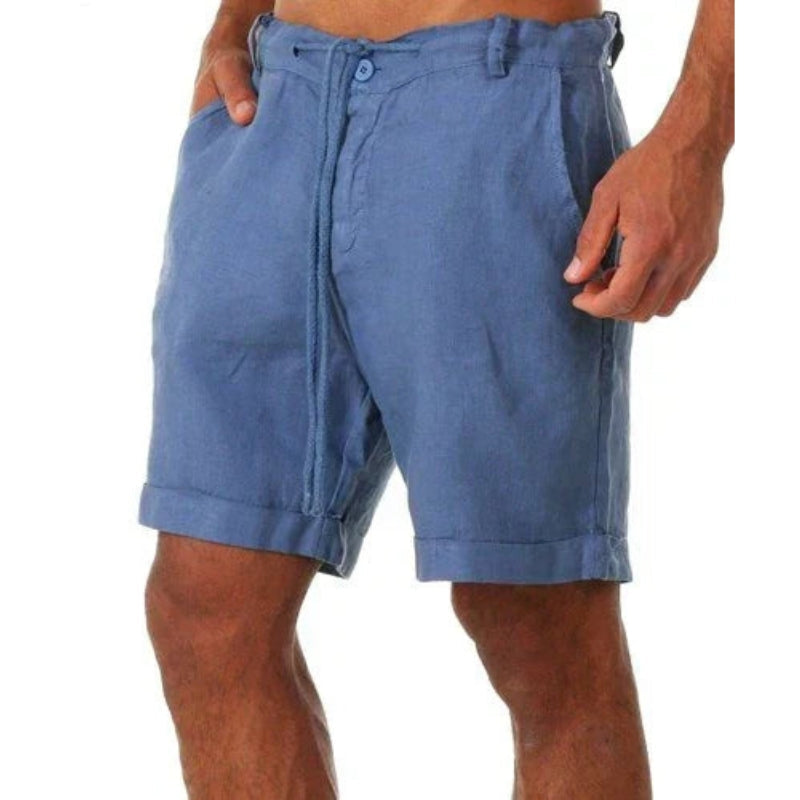 Heren - Zomershort - Linnen - Comfortabele en Ademend Korte Broek