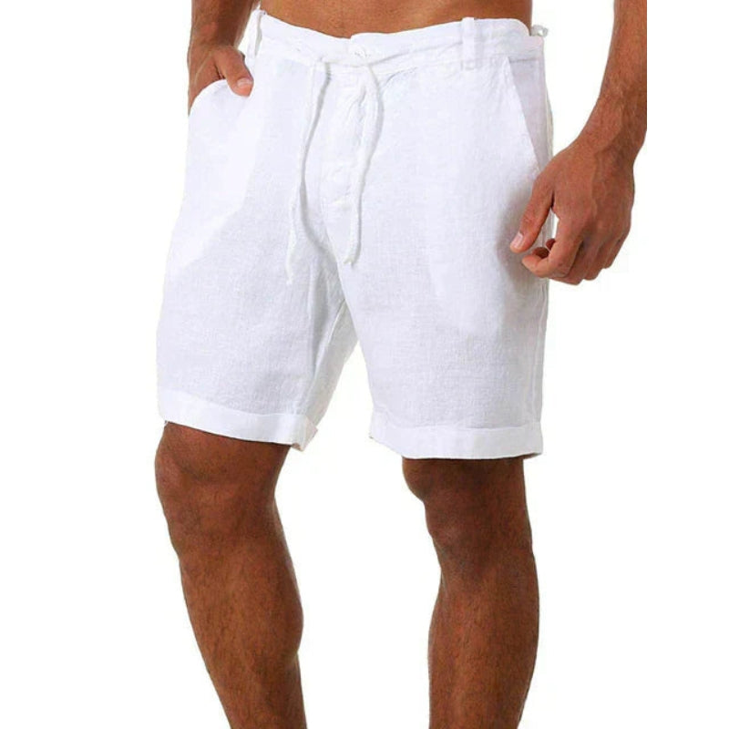 Heren - Zomershort - Linnen - Comfortabele en Ademend Korte Broek