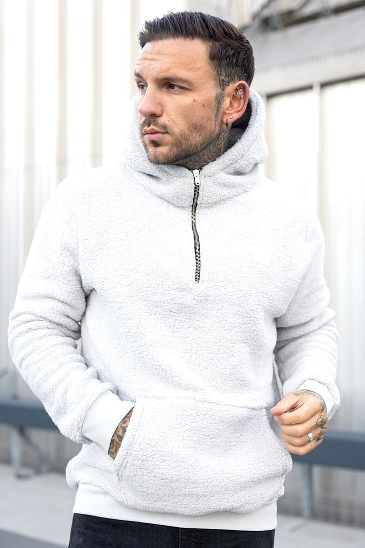 Heren - Fleece Hoodie - Warme en Comfortabele Stijl - Perfect voor Koude Dagen