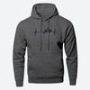 Heren - Hartslag Hoodie - Stijlvol en Comfortabel - Ideaal voor Sport en Vrije Tijd - Perfecte Keuze voor Actieve Mannen