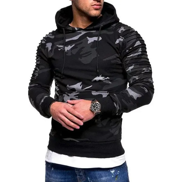 Heren - Camouflage Hoodie - Zacht Katoen - Comfortabele en Stijlvolle Outfit voor Elke Gelegenheid