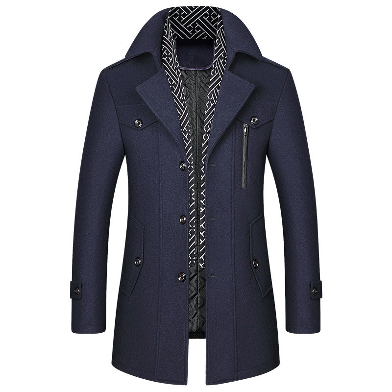 Heren - Trenchcoat van premium wol