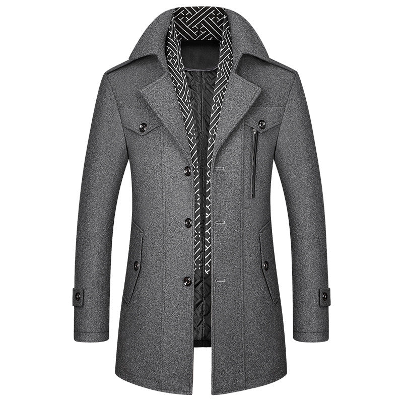 Heren - Trenchcoat van premium wol