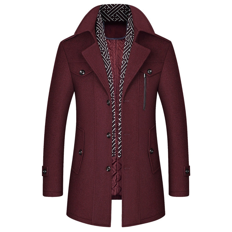 Heren - Trenchcoat van premium wol