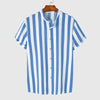 Heren - Gestreept Shirt - Katoen - Casual Stijl met Comfortabele Pasvorm