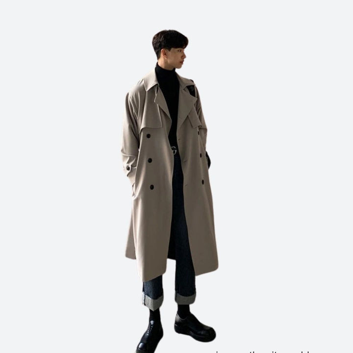 Heren - Warme Trenchcoat - Stijlvol en Comfortabel - Perfect voor Koude Dagen