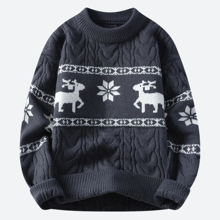 Heren - Gebreide kersttrui - Comfortabele en stijlvolle knitwear - Perfect voor de feestdagen