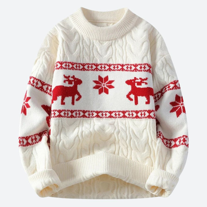 Heren - Gebreide kersttrui - Comfortabele en stijlvolle knitwear - Perfect voor de feestdagen