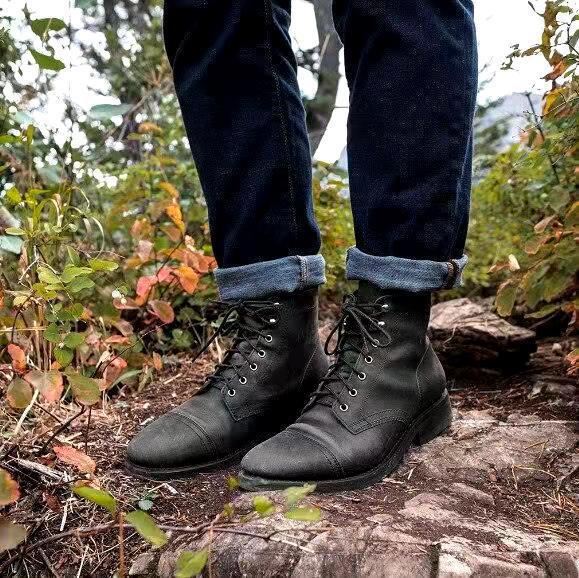 Heren - Retro Veterlaarzen - Leer - Stijlvolle Outdoor Schoenen voor Avontuurlijke Dagen